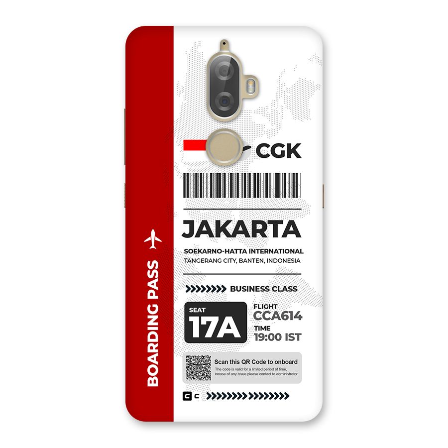 International Boarding Pass Jakarta Back Case for Lenovo K8 Plus