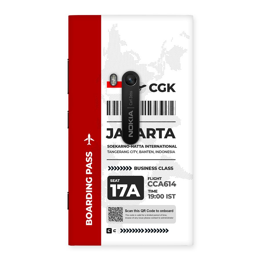 International Boarding Pass Jakarta Back Case for Lumia 920