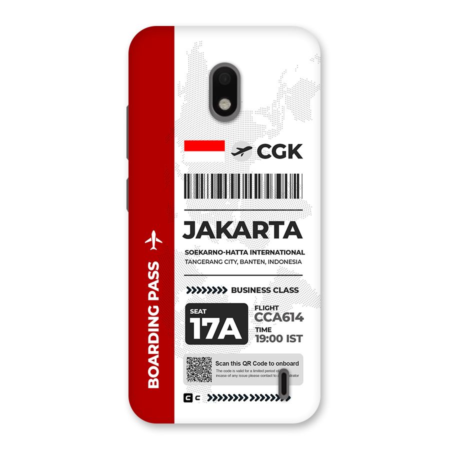 International Boarding Pass Jakarta Back Case for Nokia 2.2