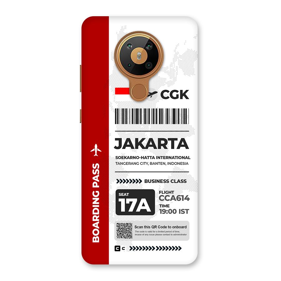 International Boarding Pass Jakarta Back Case for Nokia 5.3