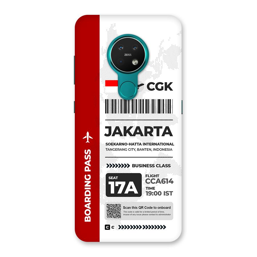 International Boarding Pass Jakarta Back Case for Nokia 7.2