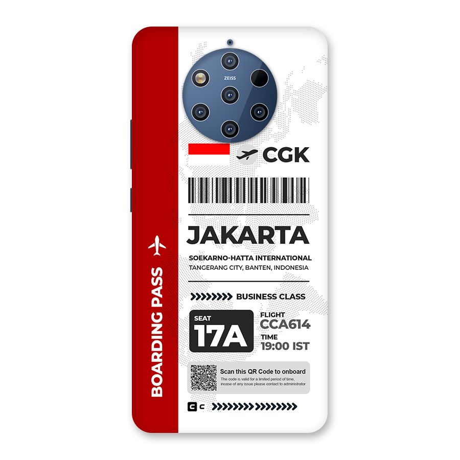 International Boarding Pass Jakarta Back Case for Nokia 9 PureView