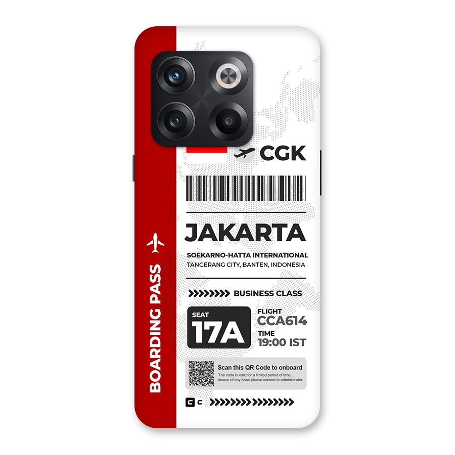International Boarding Pass Jakarta Back Case for OnePlus 10T