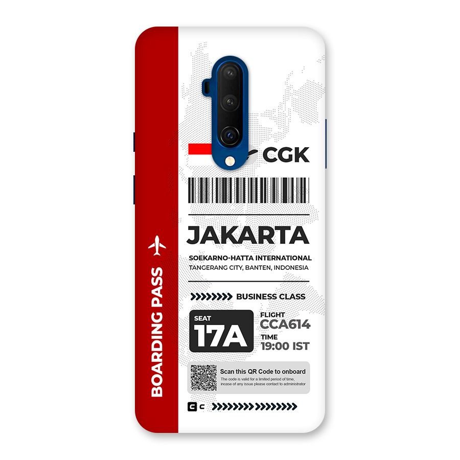 International Boarding Pass Jakarta Back Case for OnePlus 7T Pro