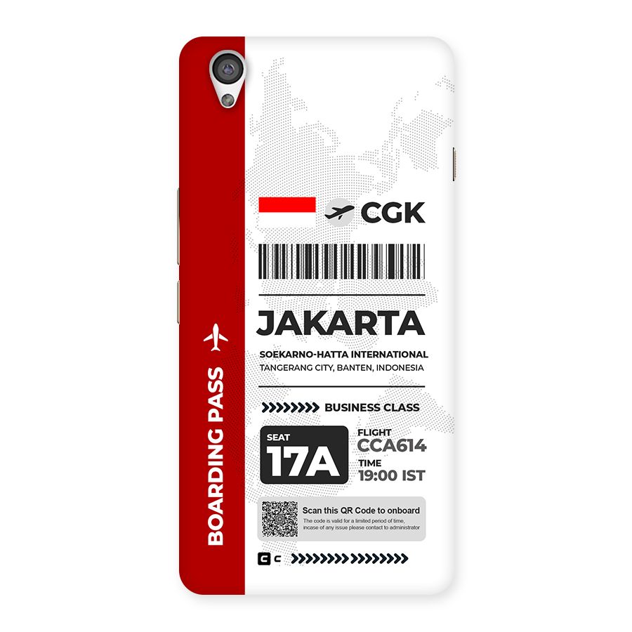 International Boarding Pass Jakarta Back Case for OnePlus X