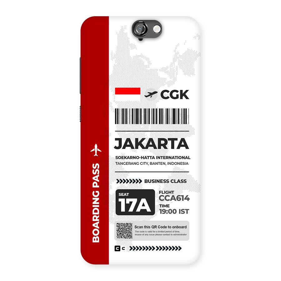 International Boarding Pass Jakarta Back Case for One A9