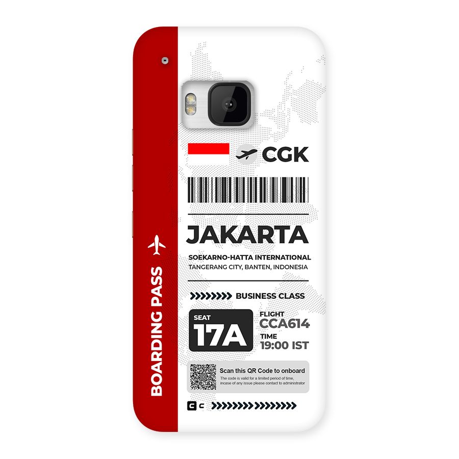 International Boarding Pass Jakarta Back Case for One M9