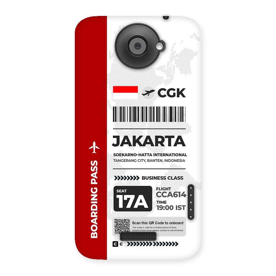 International Boarding Pass Jakarta Back Case for One X