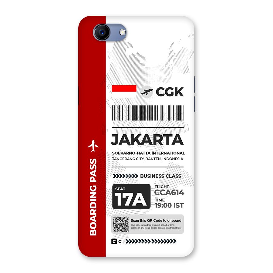 International Boarding Pass Jakarta Back Case for Realme 1