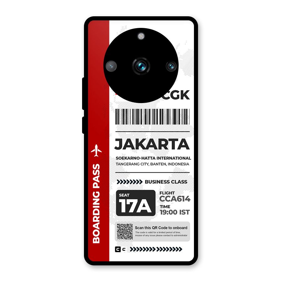 International Boarding Pass Jakarta Back Case for Realme 11 Pro Plus