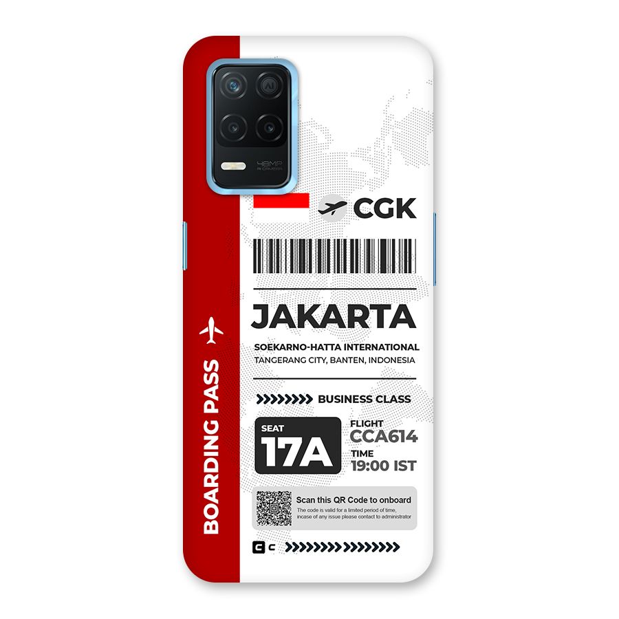 International Boarding Pass Jakarta Back Case for Realme 8 5G