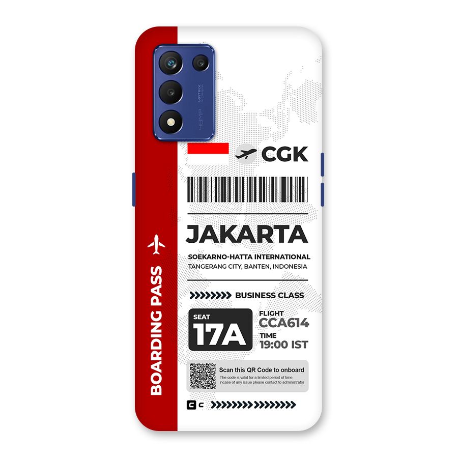 International Boarding Pass Jakarta Back Case for Realme 9 5G Speed