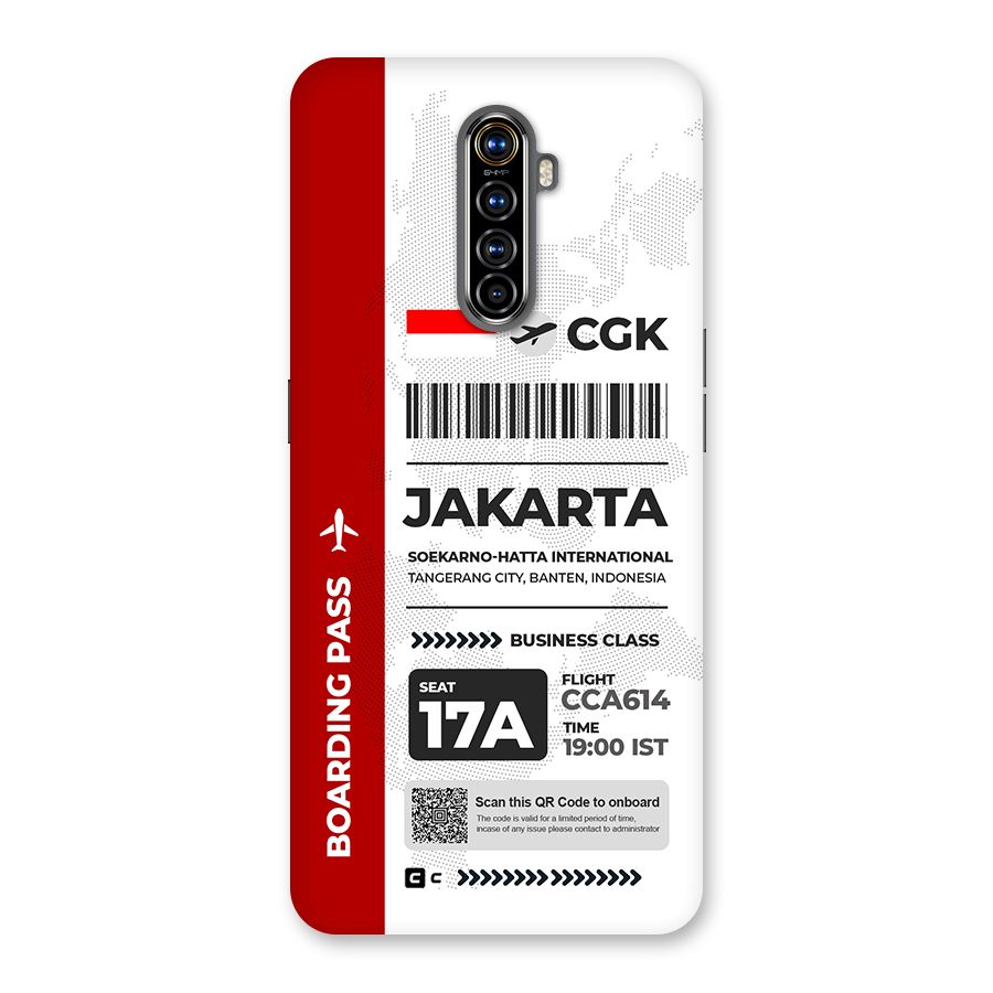 International Boarding Pass Jakarta Back Case for Realme X2 Pro