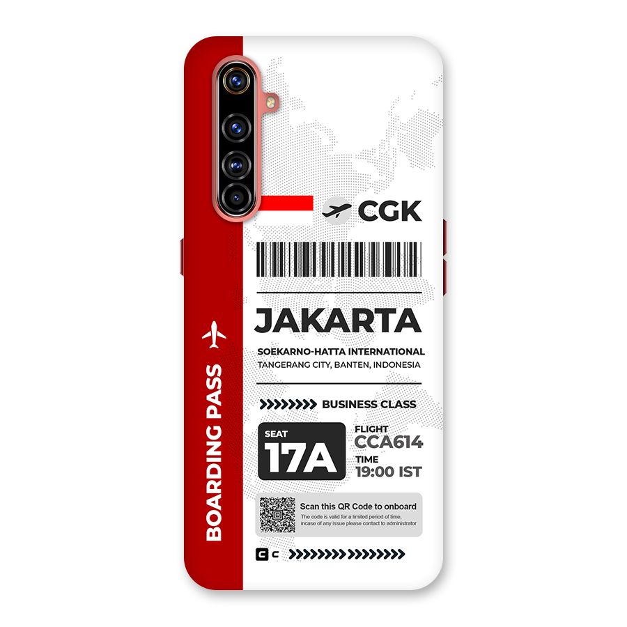 International Boarding Pass Jakarta Back Case for Realme X50 Pro