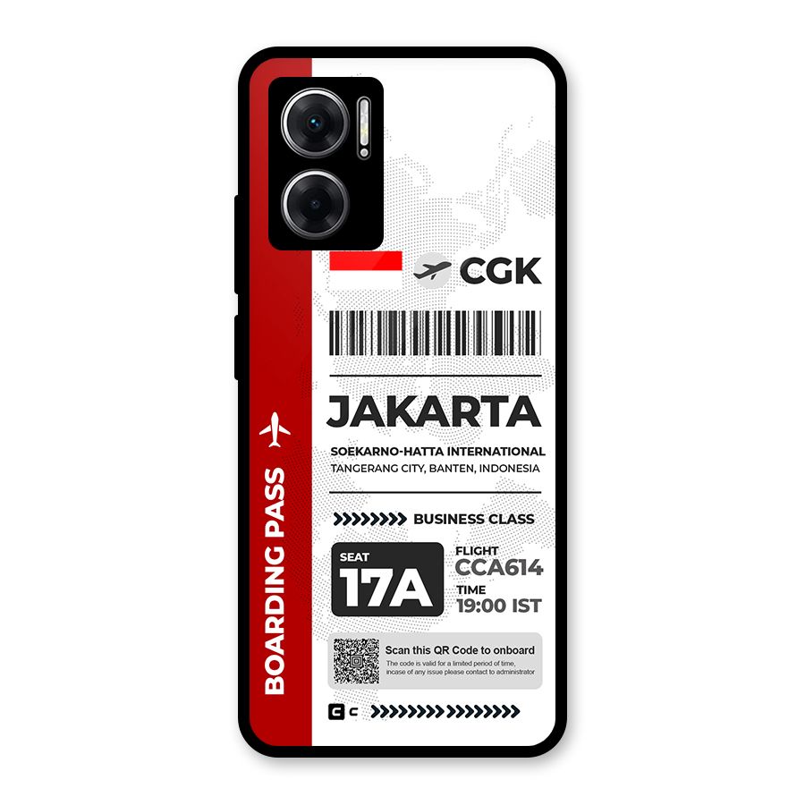 International Boarding Pass Jakarta Back Case for Redmi 11 Prime 5G