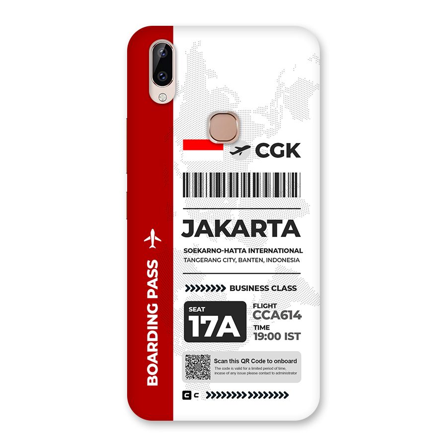 International Boarding Pass Jakarta Back Case for Vivo Y83 Pro