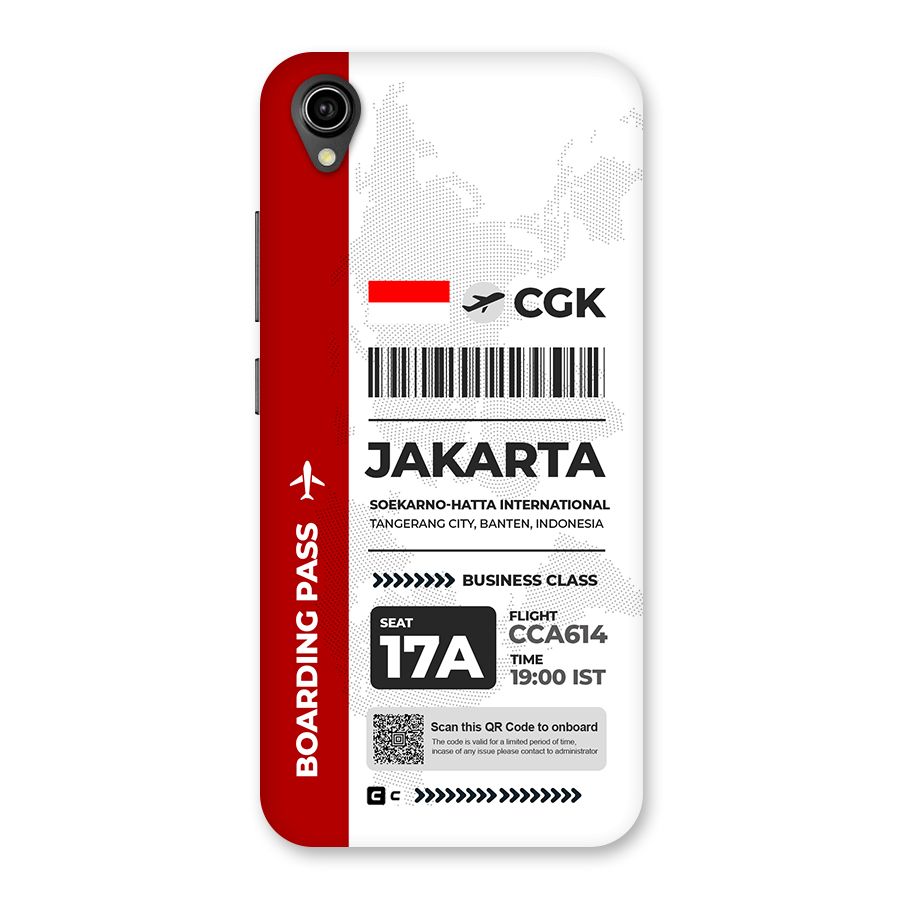 International Boarding Pass Jakarta Back Case for Vivo Y90