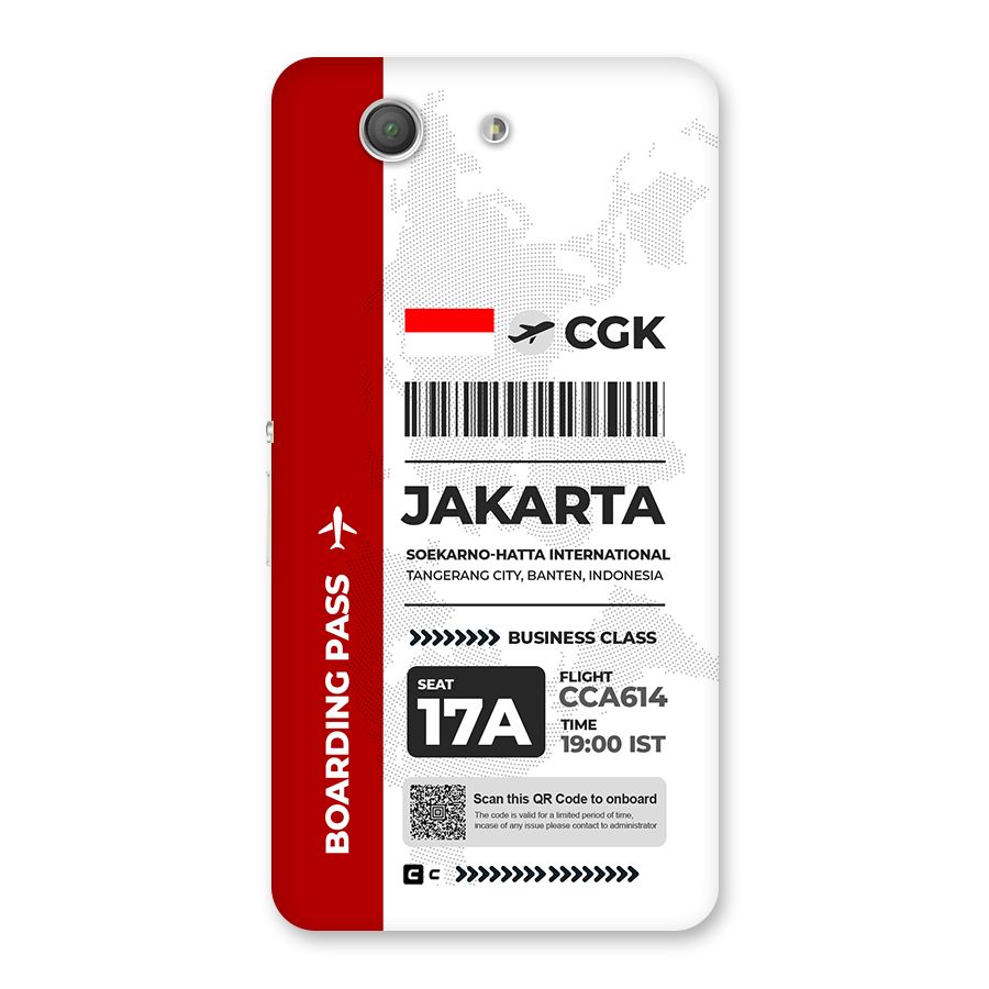 International Boarding Pass Jakarta Back Case for Xperia Z3 Compact