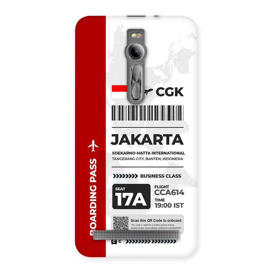 International Boarding Pass Jakarta Back Case for Zenfone 2