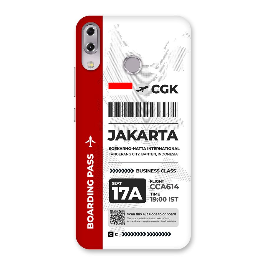 International Boarding Pass Jakarta Back Case for Zenfone 5Z