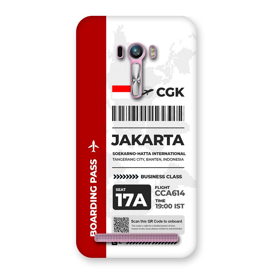 International Boarding Pass Jakarta Back Case for Zenfone Selfie