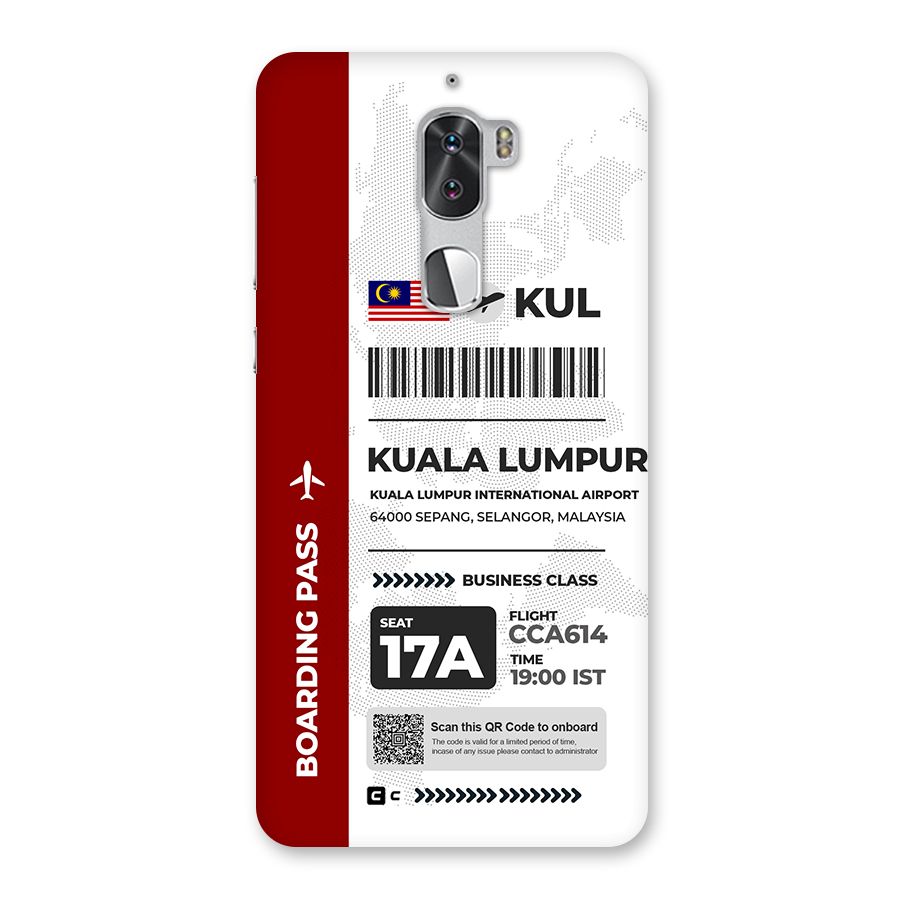 International Boarding Pass Kuala Lumpur Back Case for Coolpad Cool 1
