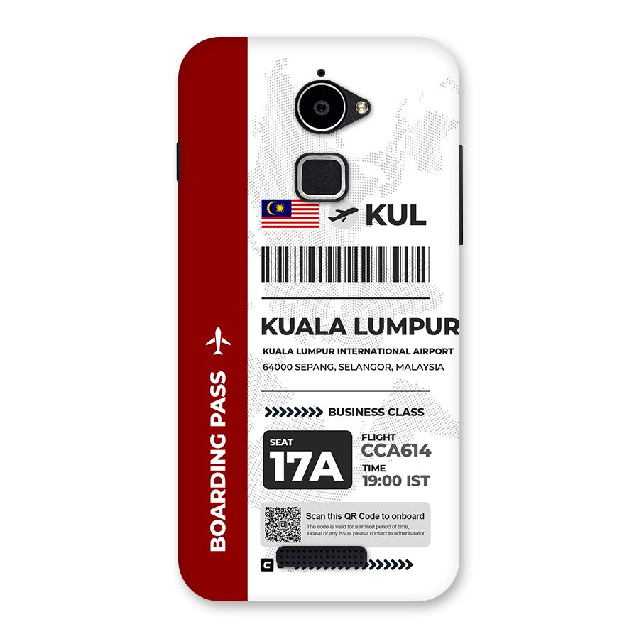 International Boarding Pass Kuala Lumpur Back Case for Coolpad Note 3 Lite