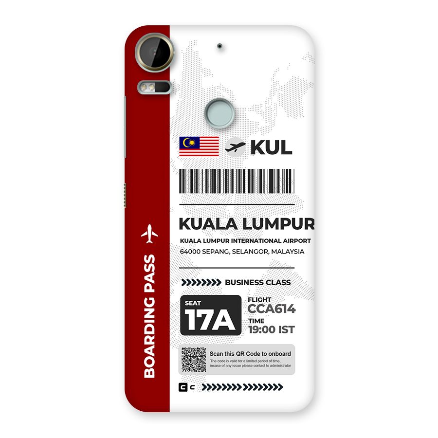 International Boarding Pass Kuala Lumpur Back Case for Desire 10 Pro