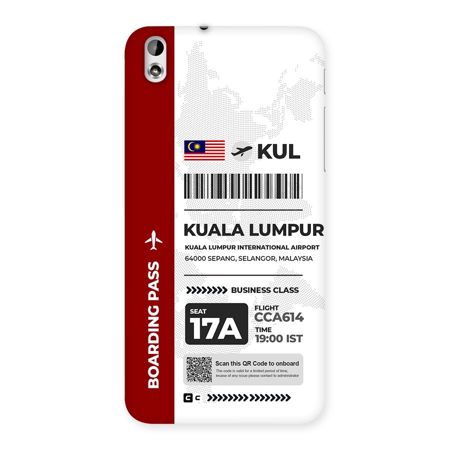 International Boarding Pass Kuala Lumpur Back Case for Desire 816g