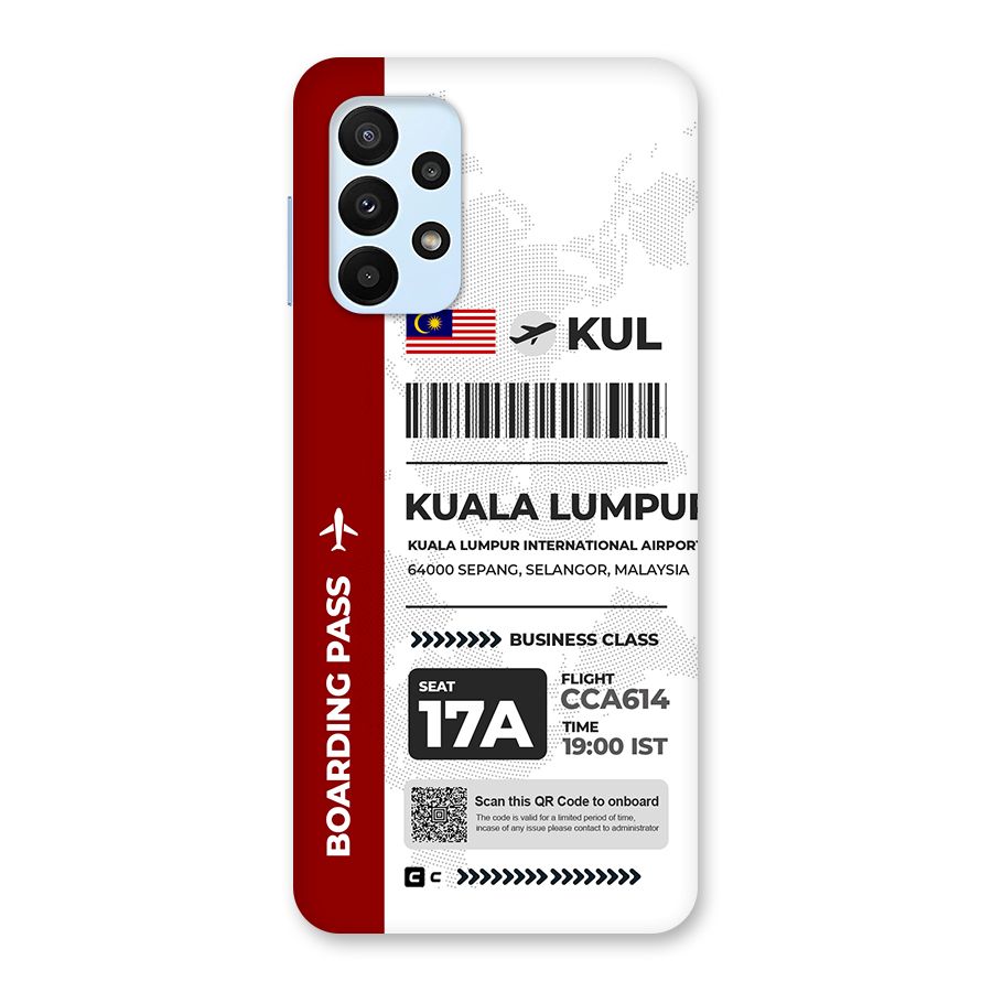 International Boarding Pass Kuala Lumpur Back Case for Galaxy A23
