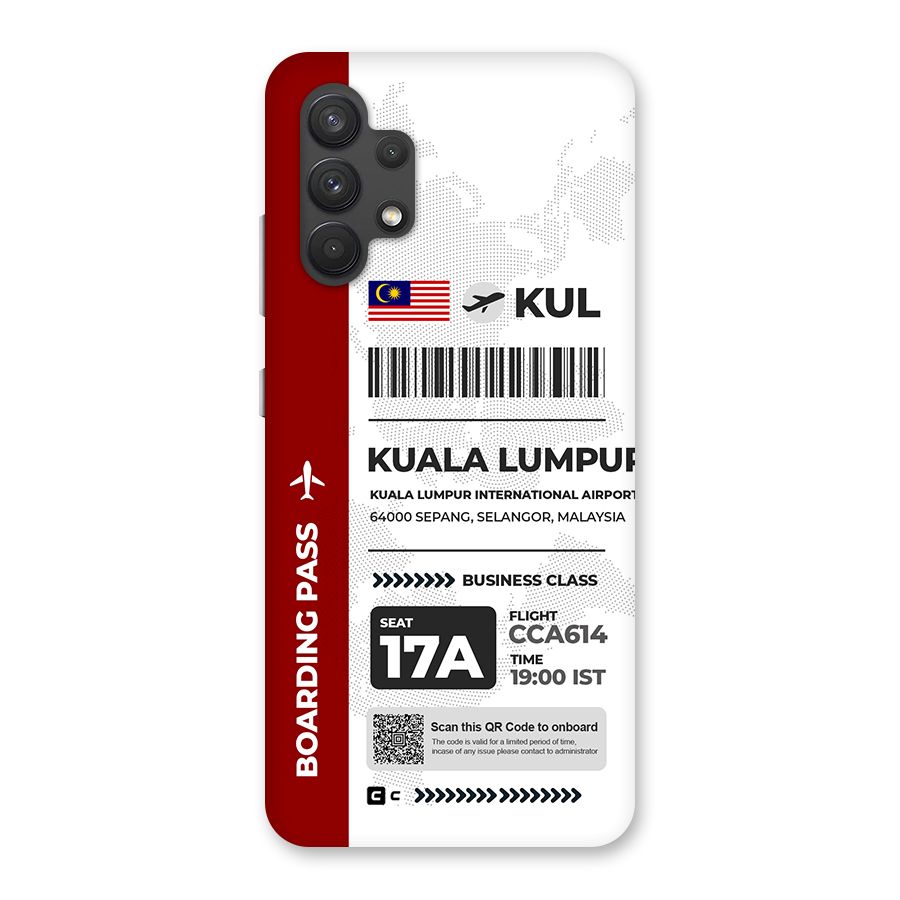 International Boarding Pass Kuala Lumpur Back Case for Galaxy A32