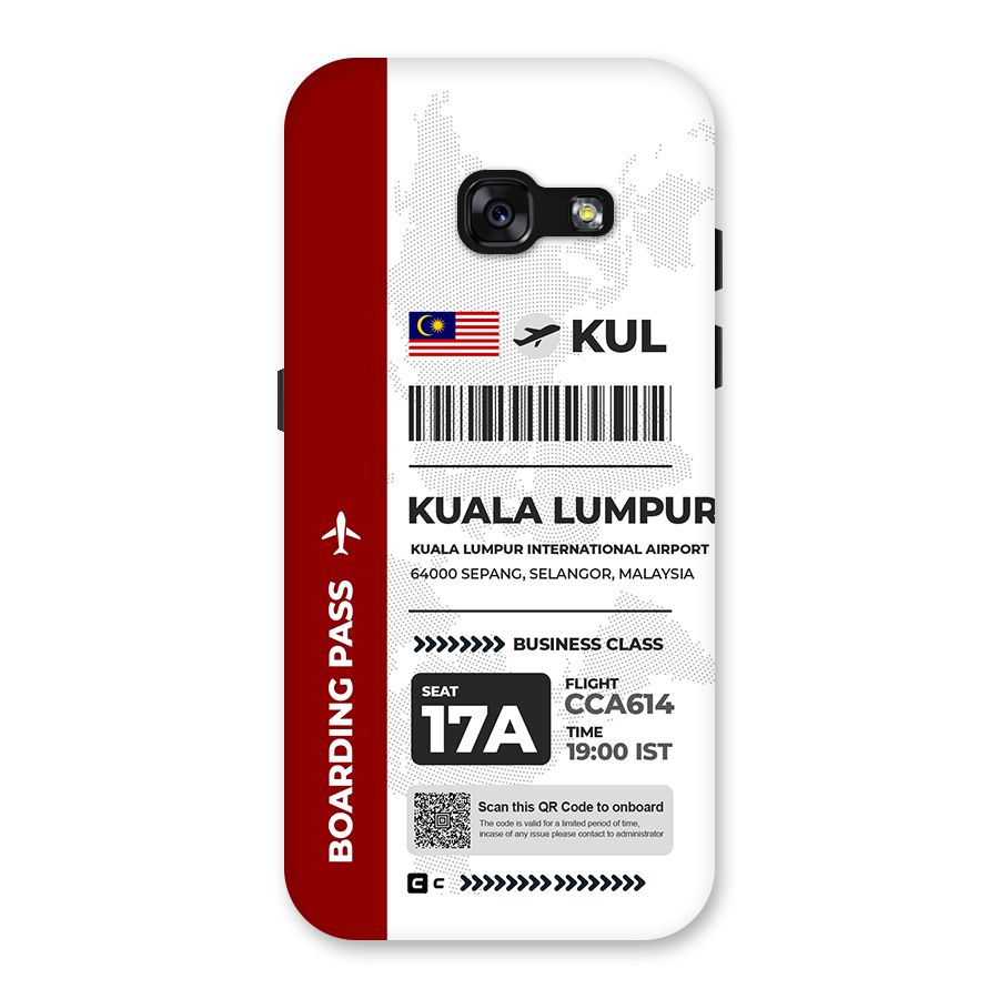 International Boarding Pass Kuala Lumpur Back Case for Galaxy A3 (2017)