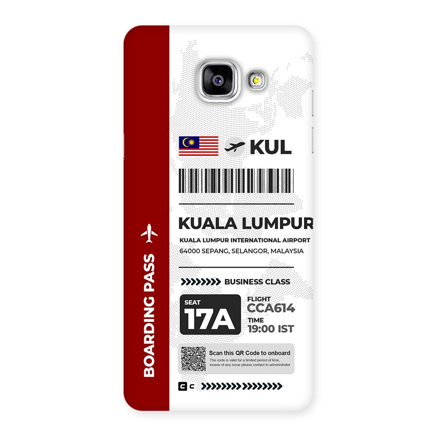 International Boarding Pass Kuala Lumpur Back Case for Galaxy A5 (2016)