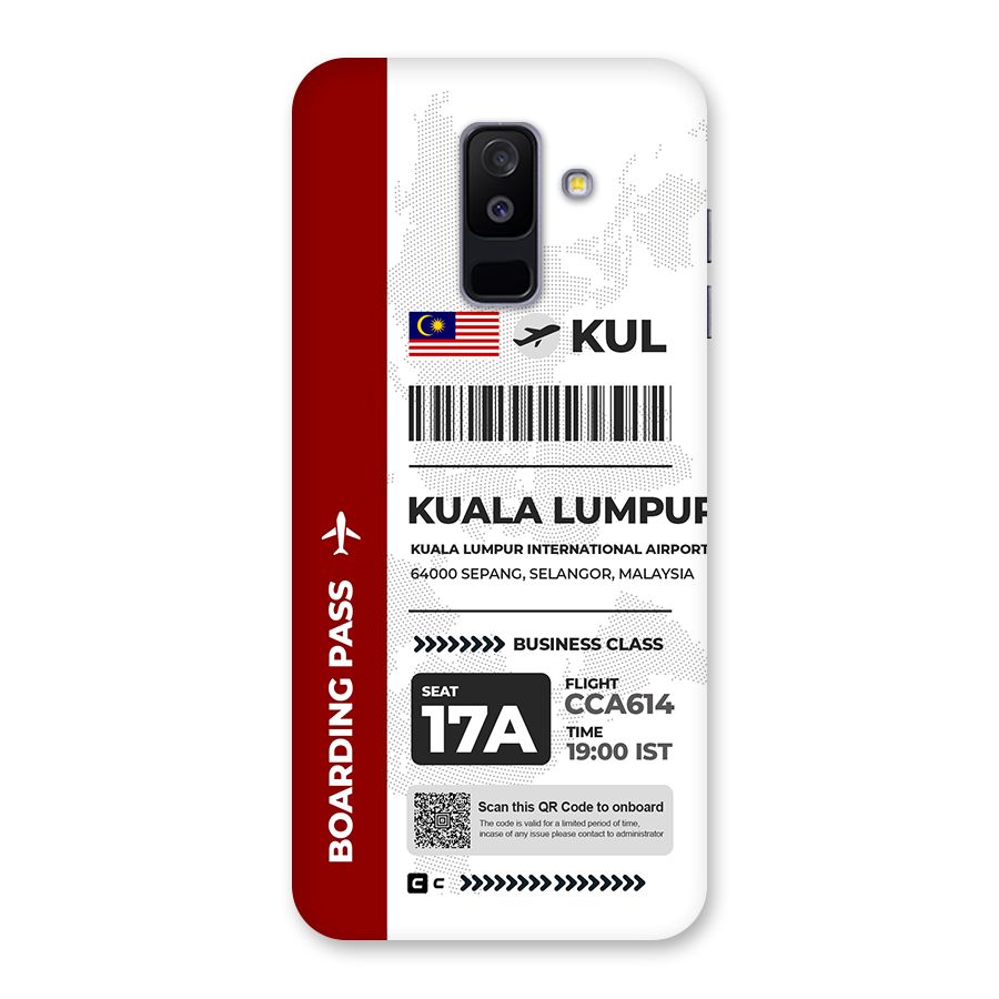 International Boarding Pass Kuala Lumpur Back Case for Galaxy A6 Plus