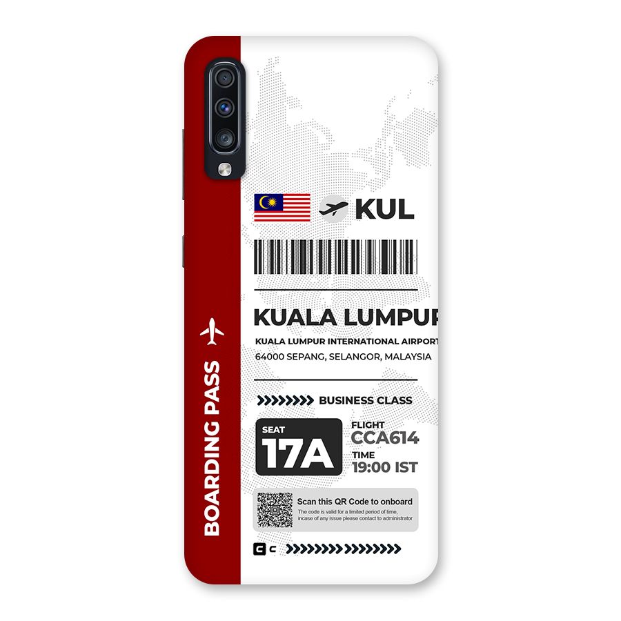 International Boarding Pass Kuala Lumpur Back Case for Galaxy A70