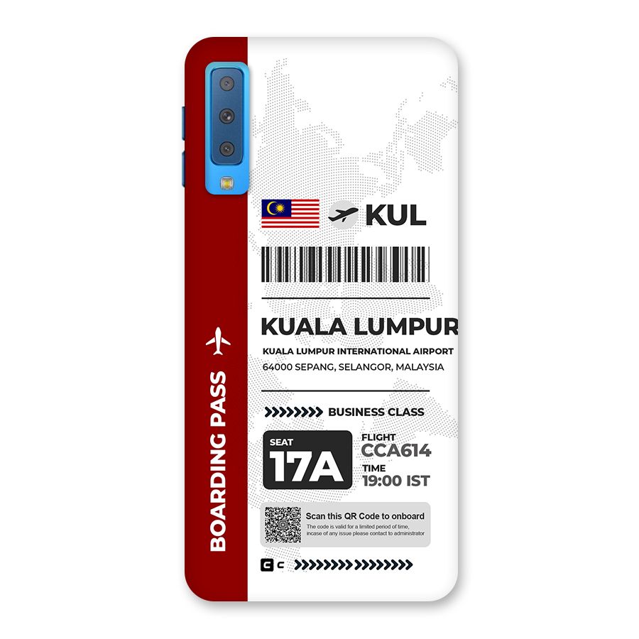 International Boarding Pass Kuala Lumpur Back Case for Galaxy A7 (2018)