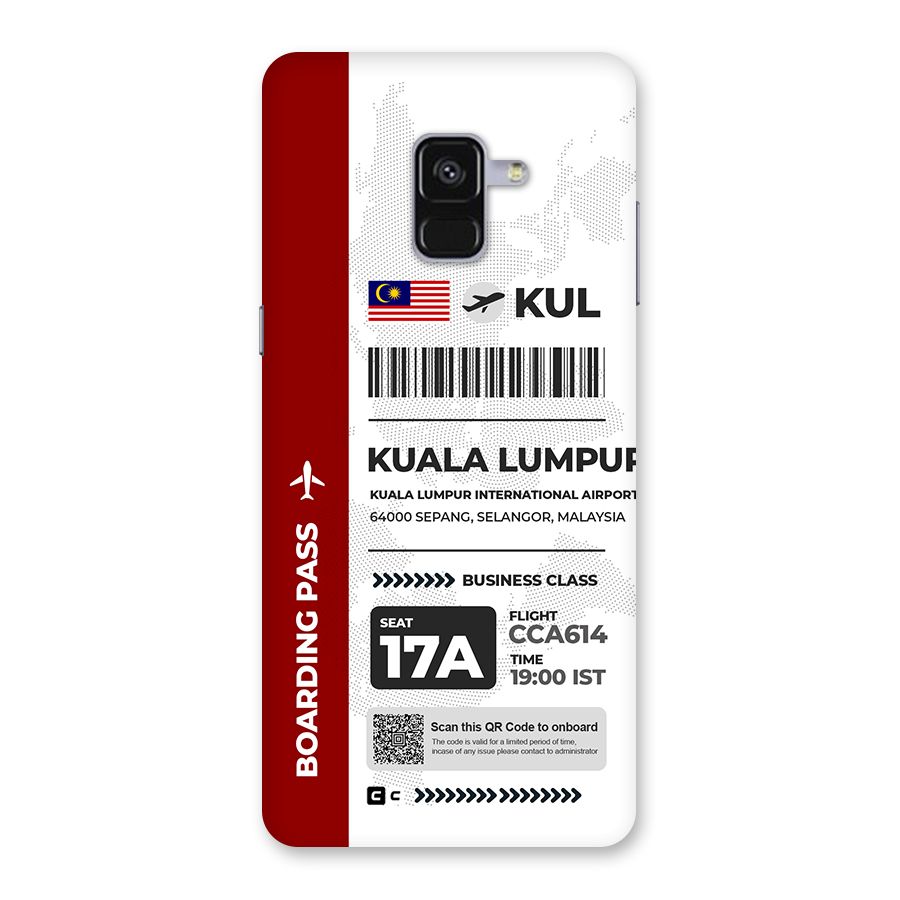 International Boarding Pass Kuala Lumpur Back Case for Galaxy A8 Plus