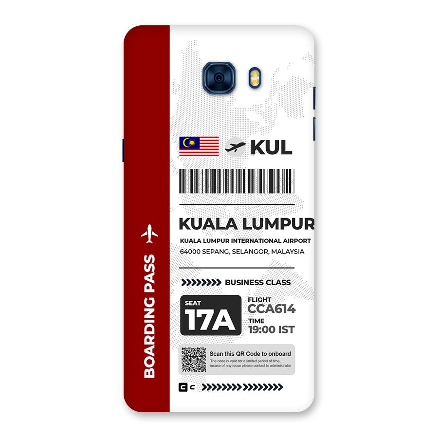 International Boarding Pass Kuala Lumpur Back Case for Galaxy C7 Pro