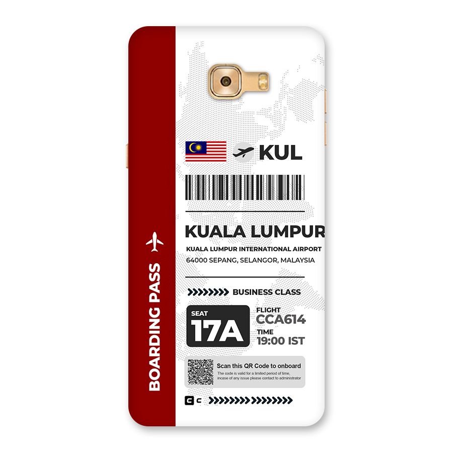 International Boarding Pass Kuala Lumpur Back Case for Galaxy C9 Pro