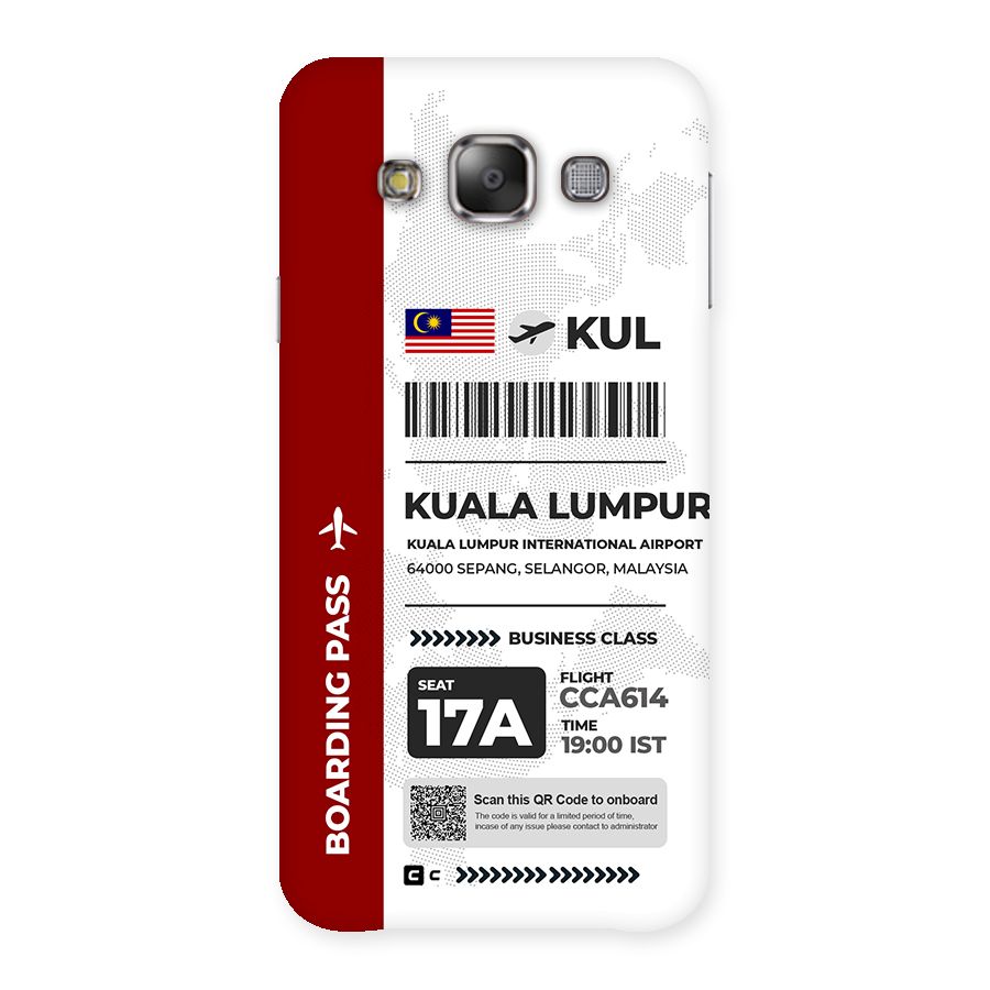 International Boarding Pass Kuala Lumpur Back Case for Galaxy E7
