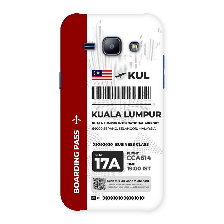 International Boarding Pass Kuala Lumpur Back Case for Galaxy J1