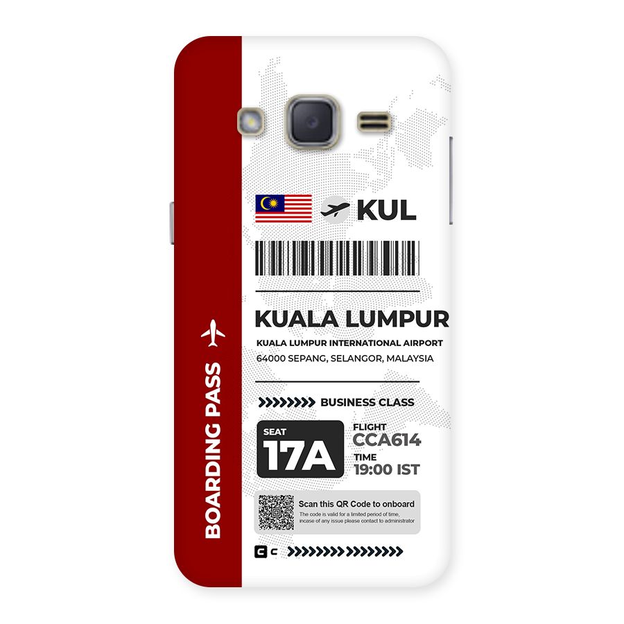 International Boarding Pass Kuala Lumpur Back Case for Galaxy J2