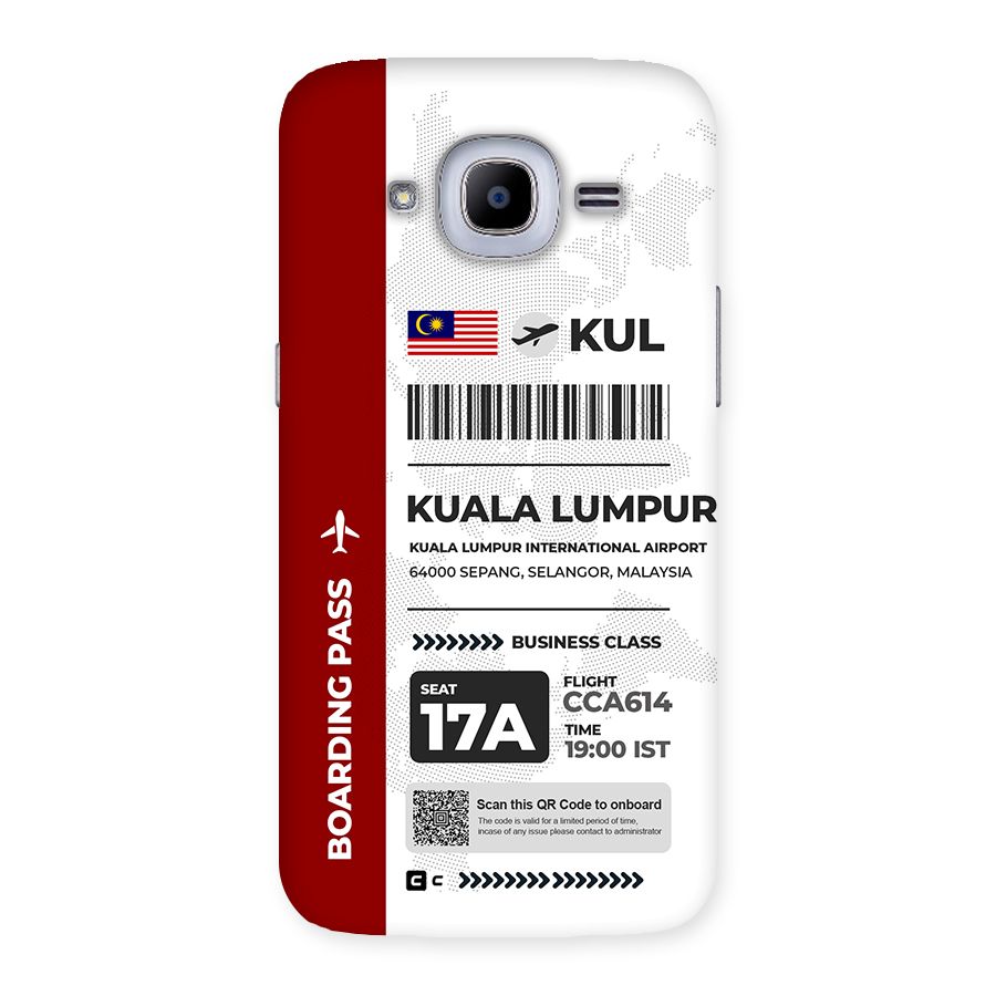 International Boarding Pass Kuala Lumpur Back Case for Galaxy J2 2016