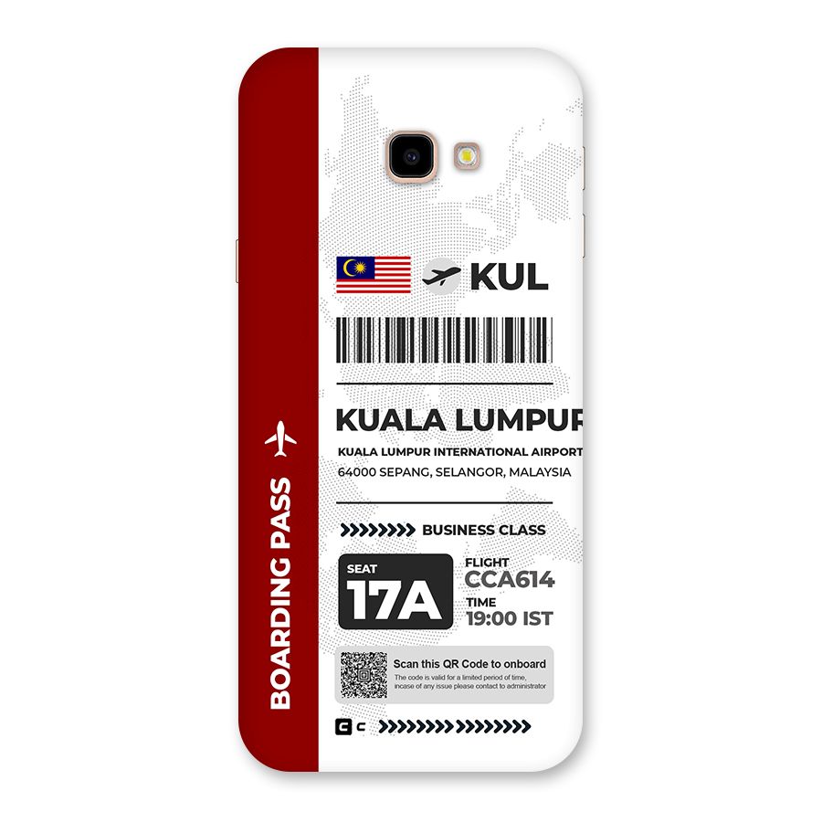 International Boarding Pass Kuala Lumpur Back Case for Galaxy J4 Plus