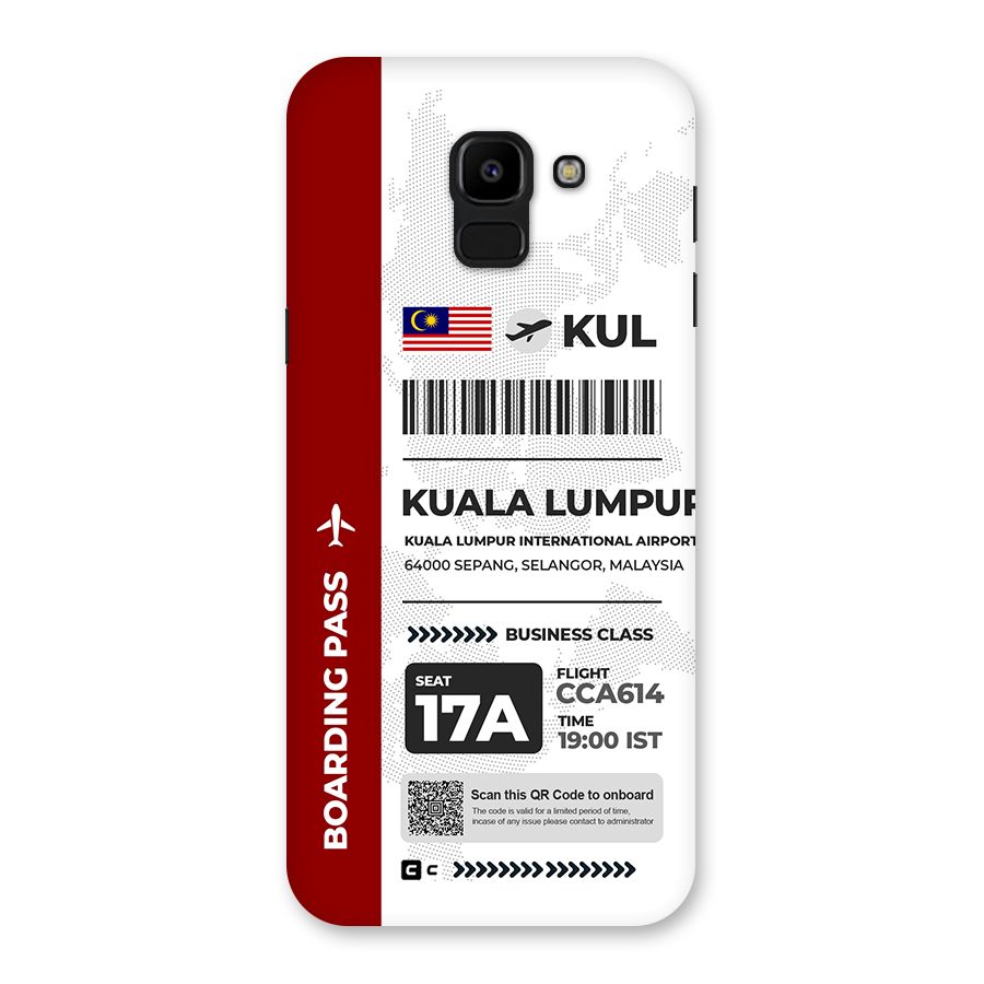 International Boarding Pass Kuala Lumpur Back Case for Galaxy J6