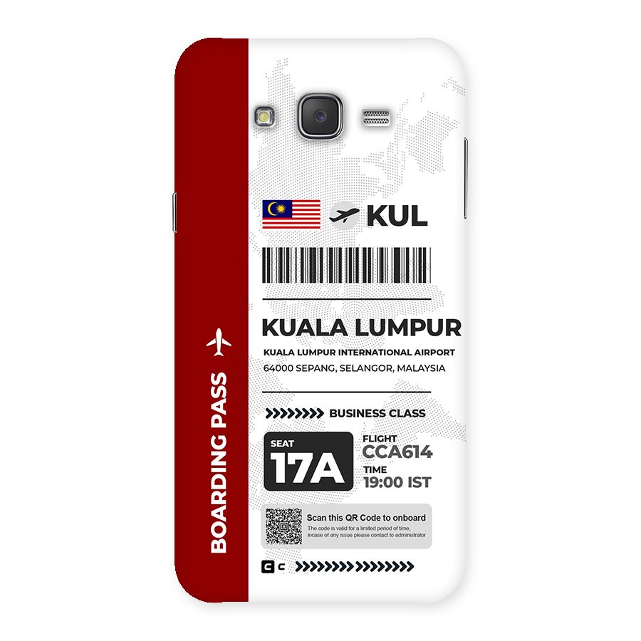 International Boarding Pass Kuala Lumpur Back Case for Galaxy J7