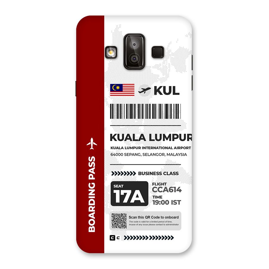 International Boarding Pass Kuala Lumpur Back Case for Galaxy J7 Duo