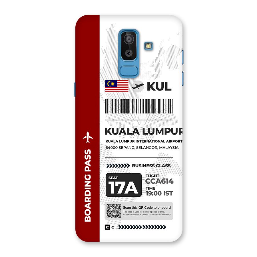 International Boarding Pass Kuala Lumpur Back Case for Galaxy J8