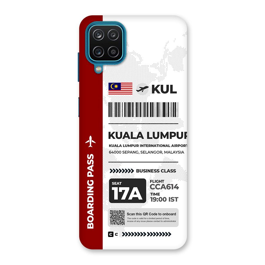 International Boarding Pass Kuala Lumpur Back Case for Galaxy M12