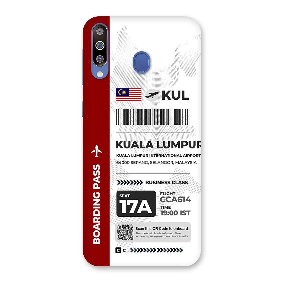 International Boarding Pass Kuala Lumpur Back Case for Galaxy M30